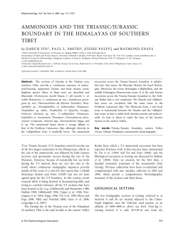 AMMONOIDS AND THE TRIASSIC&frasl;JURASSIC BOUNDARY IN THE