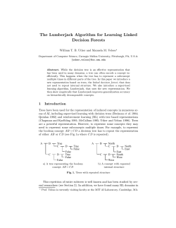 The Lumberjack Algorithm for Learning Linked Decision Forests