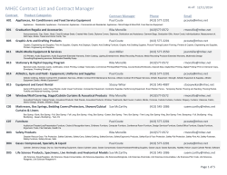 MHEC Contract List and Contract Manager