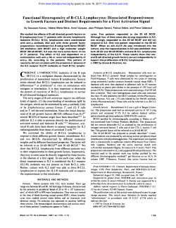 Functional Heterogeneity of B-CLL Lymphocytes