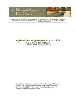 Agricultural Adjustment Act of 1938