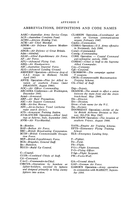 APPENDIX 4 ABBREVIATIONS, DEFINITIONS AND CODE NAME S