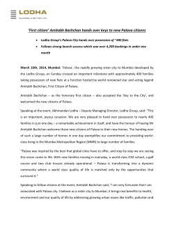 Amitabh Bachchan hands over keys to new Palava citizens