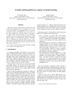 Overflow and Roundoff Error Analysis via Model Checking