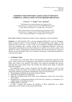 sediment resuspension associated to density currents. application to