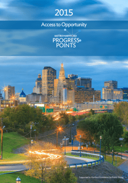 Access to Opportunity - Metro Hartford Progress Points