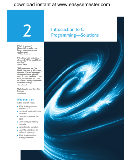 Introduction to C Programming—Solutions