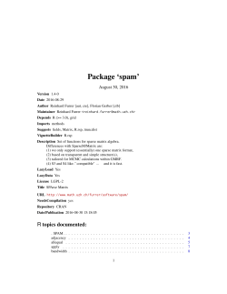 Package `spam`