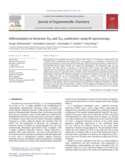 Differentiation of ferrocene D5d and D5h conformers using IR