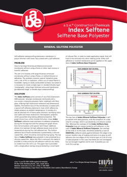 Index Selftene - abe&reg; Construction Chemicals