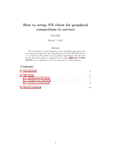 How to setup NX client for graphical connections to servers