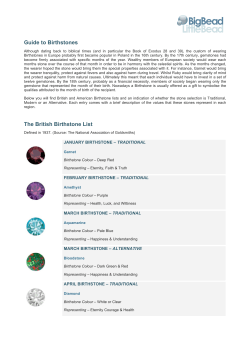BBLB Birthstones Guide