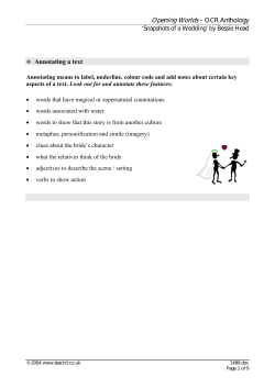 &ldquo;The Tall Woman and Her Short Husband&rdquo; Annotations