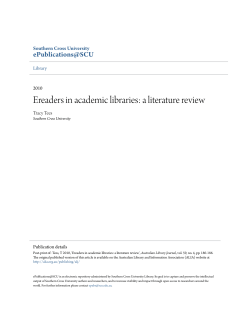 Ereaders in academic libraries: a literature review