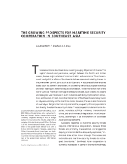 The Growing Prospects for Maritime Security Cooperation in