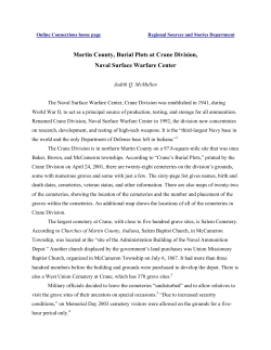 Martin County, Burial Plots at Crane Division, Naval