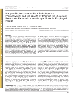 Nitrogen-Bisphosphonates Block Retinoblastoma Phosphorylation