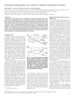 Interplate earthquakes as a driver of shallow subduction