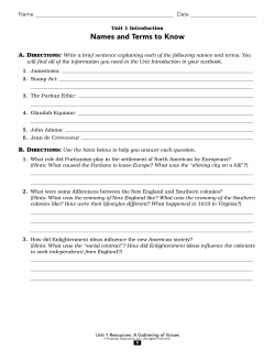 Grade Eleve: Unit One Resources
