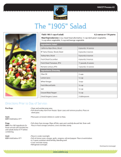 "1905" Salad - California Olive Committee