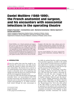 Daniel Molli&egrave;re (1848-1890), the French anatomist and surgeon