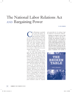 The National Labor Relations Act AND Bargaining Power
