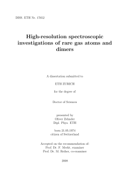 High-resolution spectroscopic investigations of rare gas atoms and