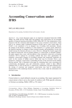 Accounting Conservatism under IFRS - AUEB e