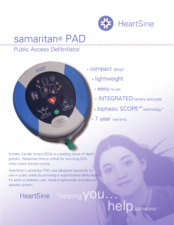 to view the Heartsine Samaritan Public Access Defibrillator Brochure