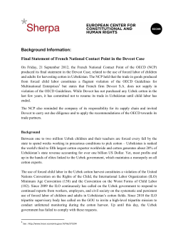 Final statement French NCP - Background paper