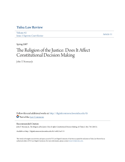 The Religion of the Justice: Does It Affect
