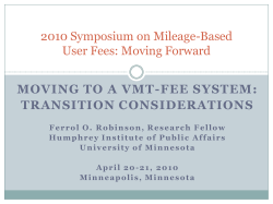 Moving to a VMT-Fee System