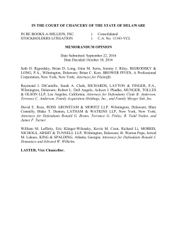 In re Books-A-Million, Inc. - Delaware Courts