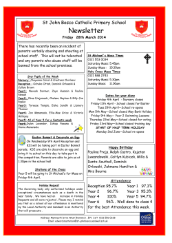 28 March 2014 - St John Bosco Catholic Primary School