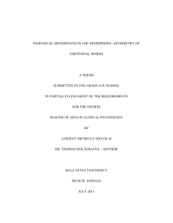 individual differences in the hemispheric asymmetry of emotional