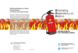 Eliminating Dependency on Halons