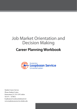 Job Market Orientation and Decision Making