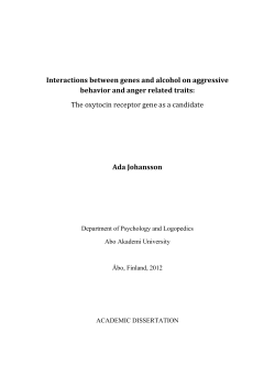 Interactions between genes and alcohol on aggressive