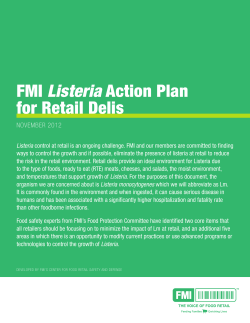 FMI Listeria Action Plan for Retail Delis