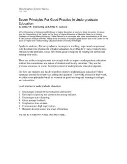 Seven Principles For Good Practice in