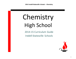 2014 Iredell-Statesville Schools – Chemistry