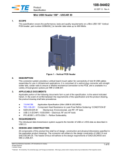 Mini USB Header 180&deg; - USCAR 30