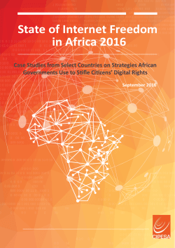 State of Internet Freedom in Africa 2016
