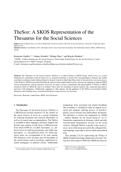 TheSoz: A SKOS Representation of the Thesaurus for the Social