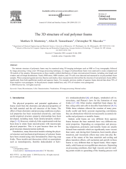 The 3D structure of real polymer foams