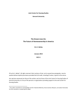 The Dream Lives On: The Future of Homeownership in America