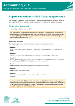 ES2 Accounting for cash