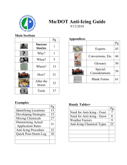 Mn/DOT Anti-Icing Guide