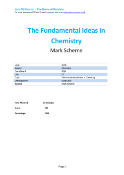 The Fundamental Ideas in Chemistry