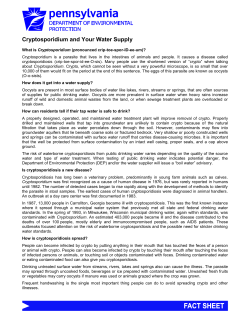 Cryptosporidium and Your Water Supply